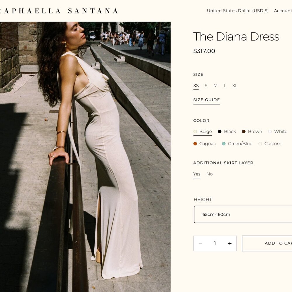 NWT Raphaella Santana The Diana Dress